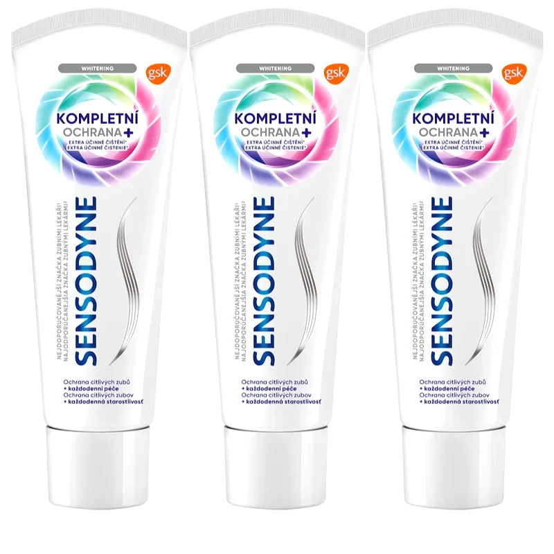 Sensodyne Sensodyne Complete Protection Whitening λευκαντική οδοντόκρεμα 3x75 ml