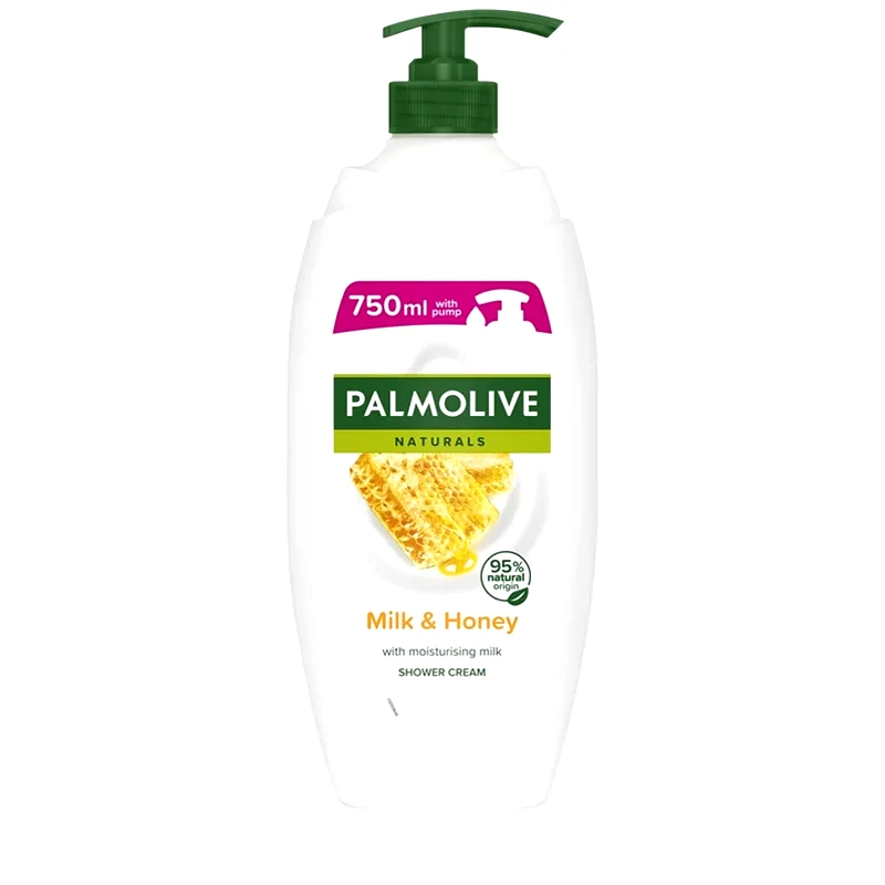 Palmolive Palmolive Naturals Milk & Honey κρεμώδη τζελ για ντους και μπάνιο με γάλα και μέλι με αντλία 750 ml