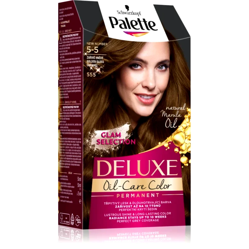 Schwarzkopf Schwarzkopf Palette Deluxe μόνιμη βαφή μαλλιών απόχρωση 5-5 555 Golden Gloss Caramel 1 τμχ