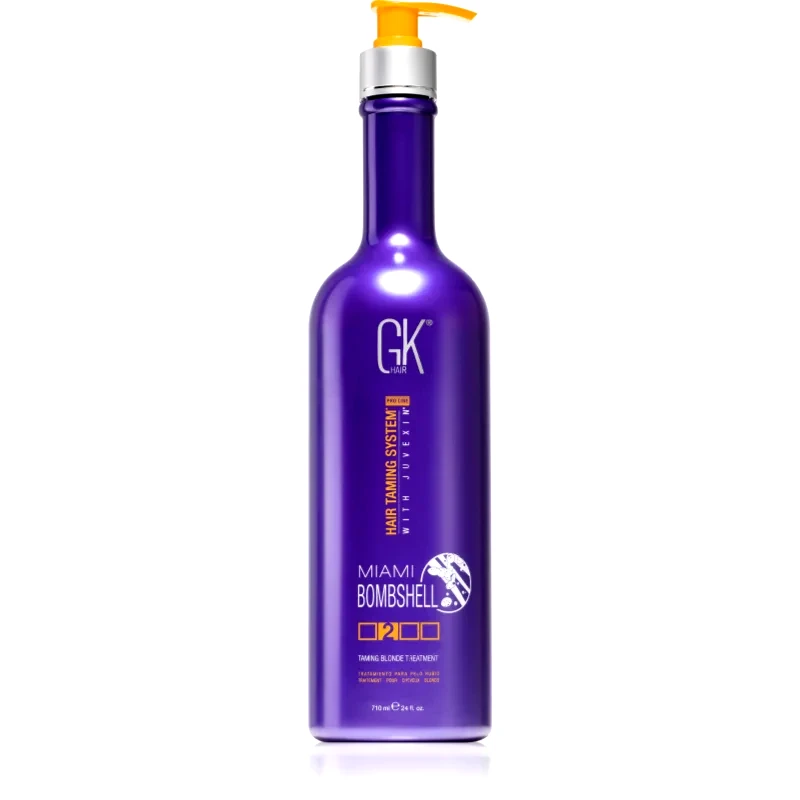 GK Hair GK Hair Miami Bombshell Taming Blonde Treatment μάσκα κερατίνης για ξανθά και με ανταύγειες μαλλιά 710 ml