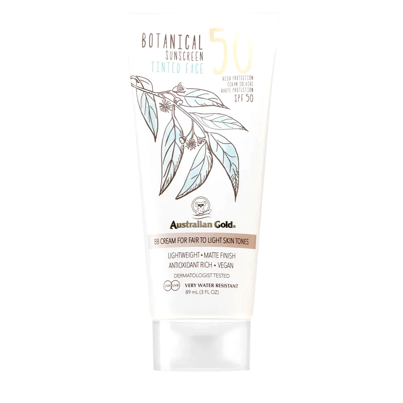 Australian Gold Australian Gold Botanical Tinted Face προστατευτική κρέμα με χρώμα SPF 50 Fair To Light 88 μλ