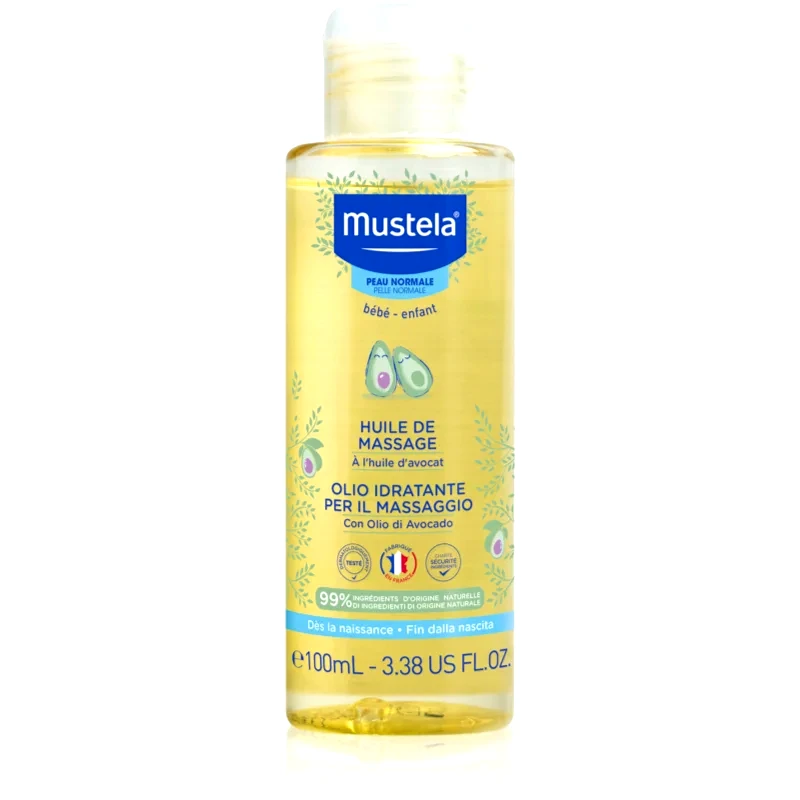 Mustela Mustela Bébé λάδι σώματος για μασάζ για παιδιά από τη γέννηση 100 ml