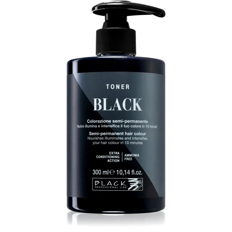 Black Professional Line Black Professional Line Toner τονωτικό χρώματος μαλλιών για φυσικές αποχρώσεις Black 300 ml