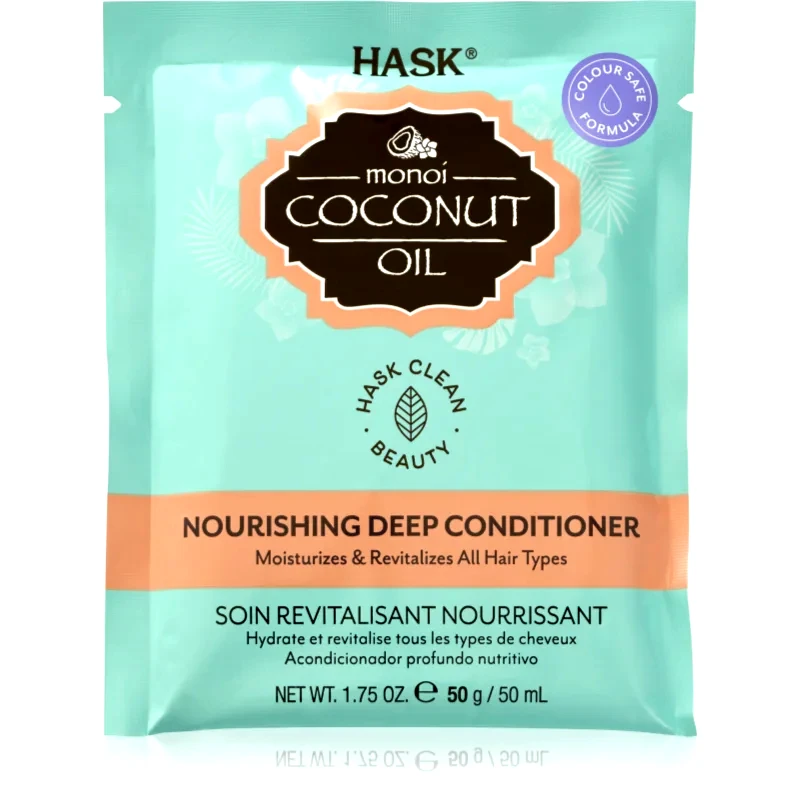 HASK HASK Monoi Coconut Oil αναζωογονητικό μαλακτικό Για λάμψη και απαλότητα μαλλιών 50 ml