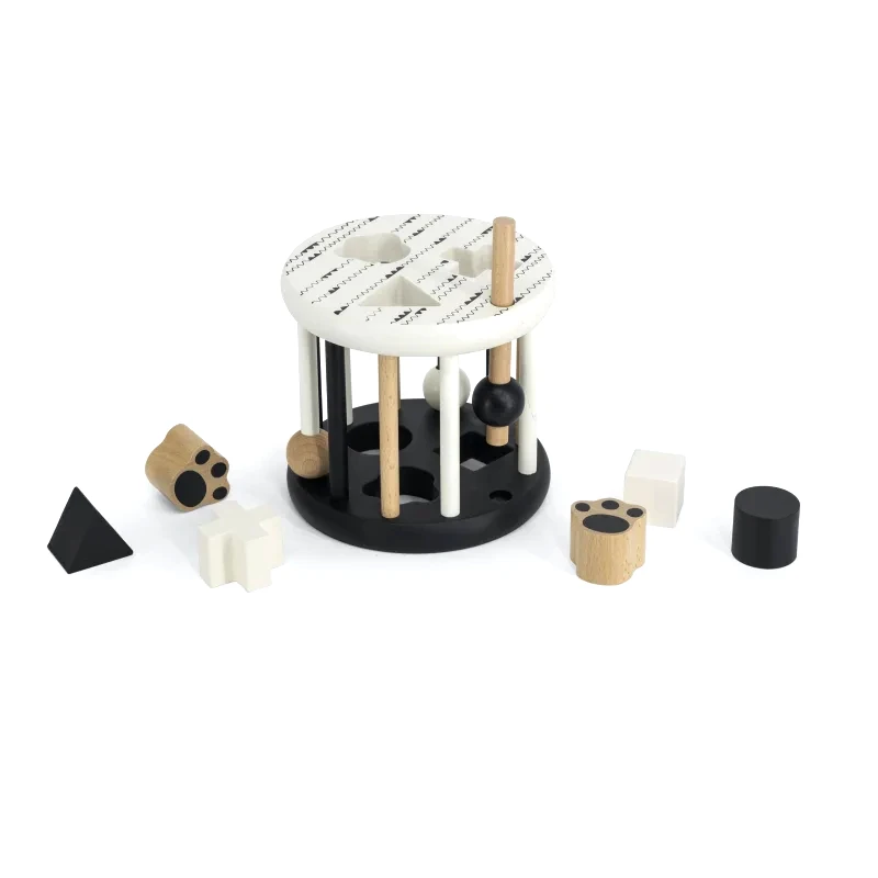 Label Label Label Label Shape Sorting Wheel παζλ δραστηριοτήτων Black and White 1 τμχ