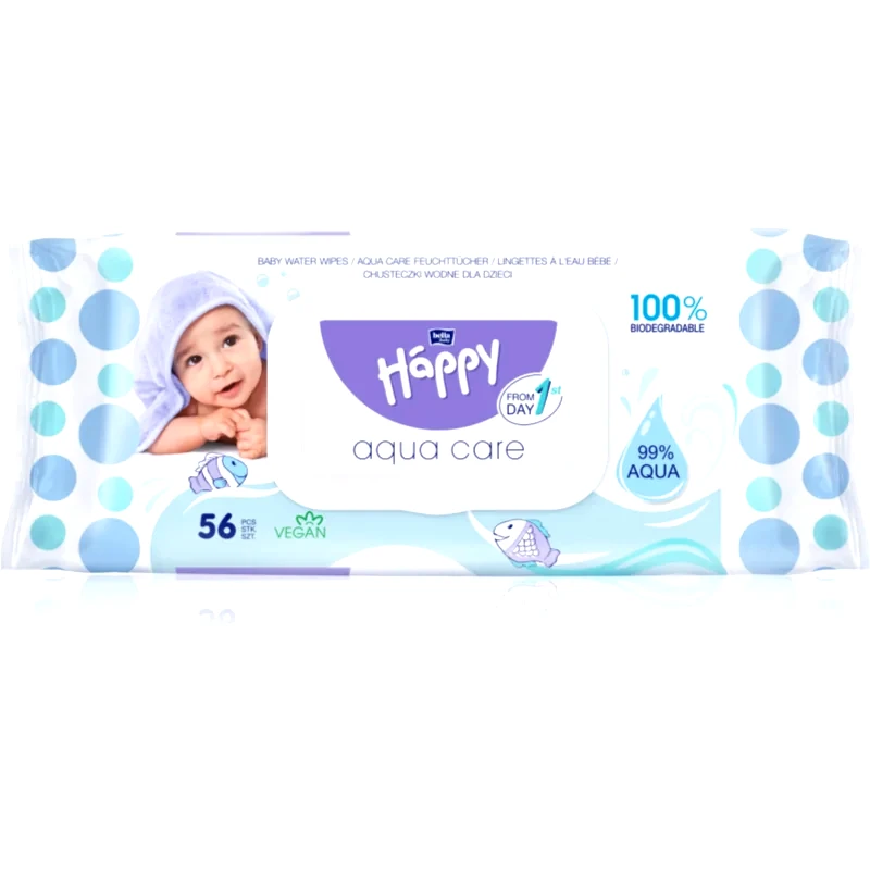 Bella Baby Happy BELLA Baby Happy Aqua care υγρά μαντηλάκια καθαρισμού για παιδιά 56 τμχ