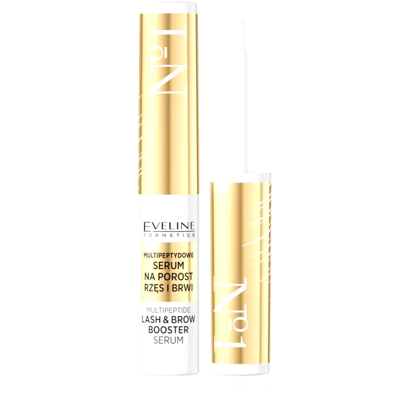 Eveline Cosmetics Eveline Cosmetics No. 1 διεγερτικός ορός για ανάπτυξη των βλεφαρίδων και φρυδιών με πεπτίδια 4 ml