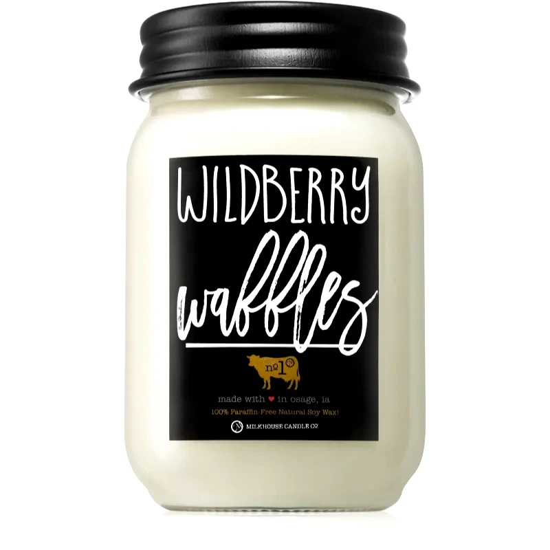Milkhouse Candle Co. Milkhouse Candle Co. Farmhouse Wildberry Waffles αρωματικό κερί Mason Jar 369 γρ