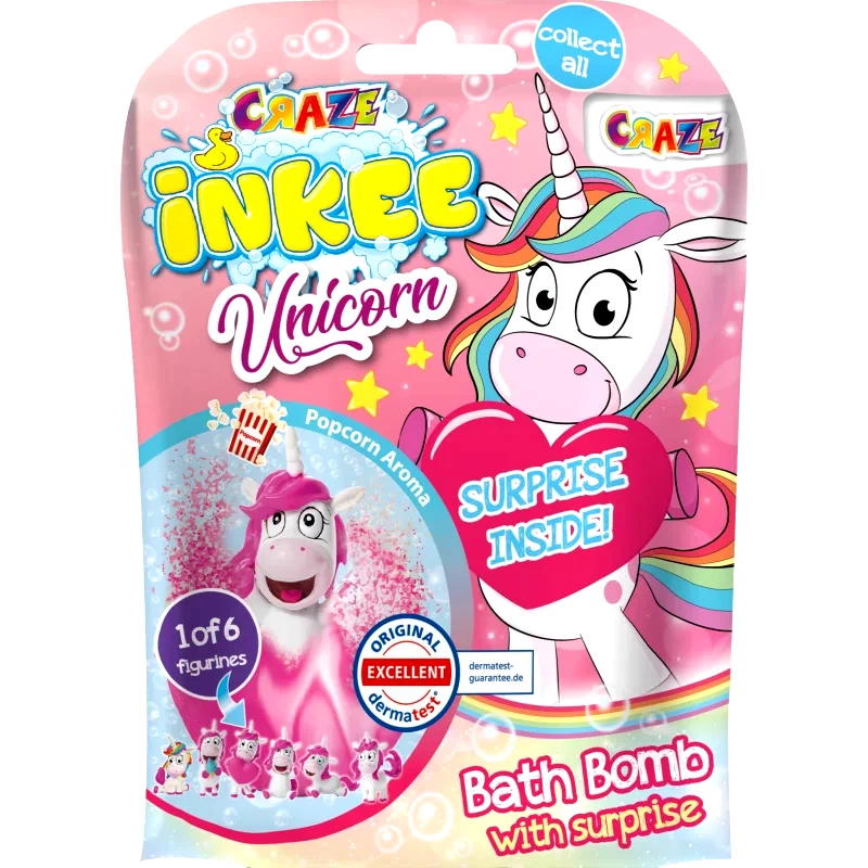Craze Craze INKEE Unicorn βόμβα μπάνιου για παιδιά 1 τμχ