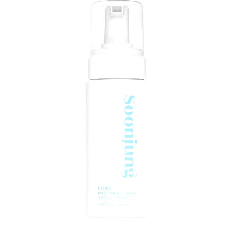 ETUDE ETUDE SoonJung pH 6.5 Whip Cleanser απαλός καθαριστικός αφρός για ευαίσθητη και ερεθισμένη επιδερίδα 150 ml