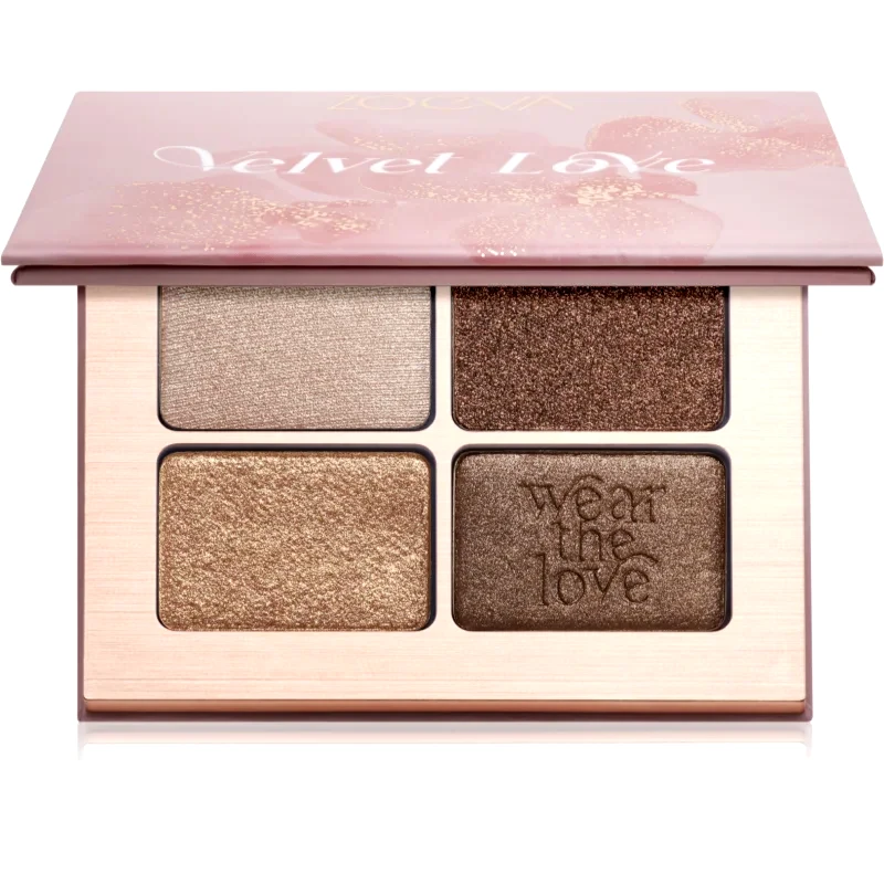 ZOEVA ZOEVA Velvet Love Eyeshadow Quad Παλέτα σκιών για τα μάτια απόχρωση Bronze Espresso Eyes 4x1,5 γρ
