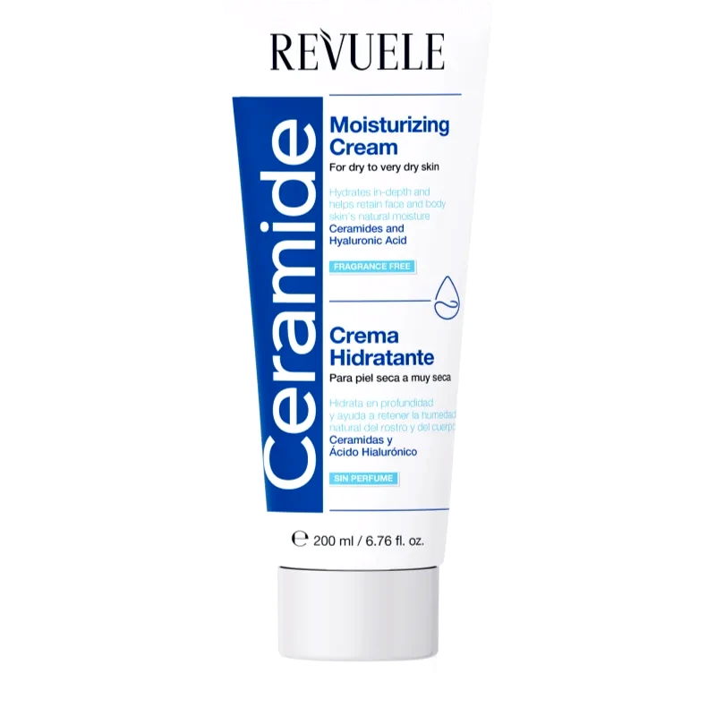 Revuele Revuele Ceramide Moisturizing Cream ενυδατική κρέμα για σώμα και πρόσωπο για ξηρό έως πολύ ξηρό δέρμα 200 μλ