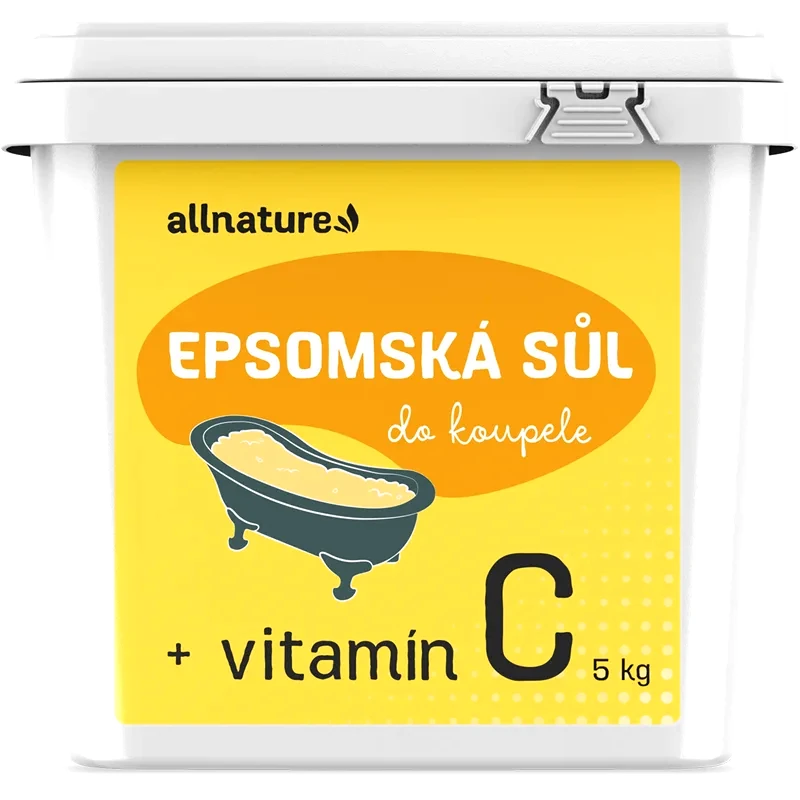 Allnature Allnature Epsom salt + vitamín C άλατα μπάνιου με βιταμίνη C 5000 γρ