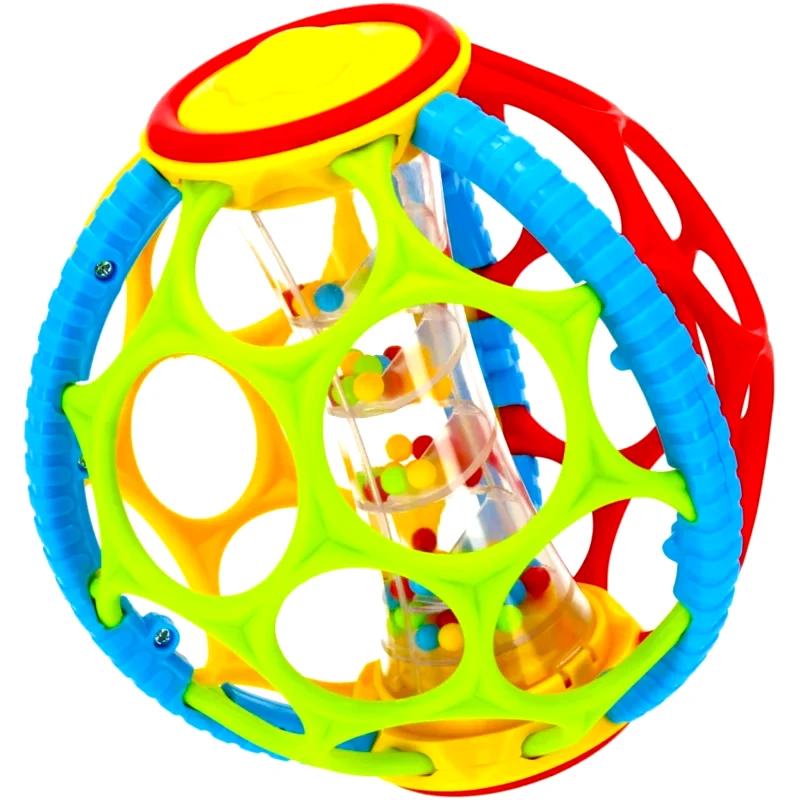 Bam-Bam Bam-Bam Rattle Silicone Bamboo Puzzle παιχνίδι δραστηριοτήτων με κουδουνίστρα 6m+ 1 τμχ