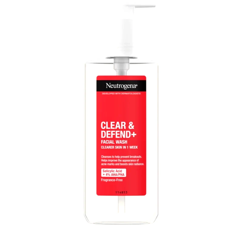 Neutrogena Neutrogena Clear & Defend+ τζελ καθαρισμού κατά της ακμής 200 ml