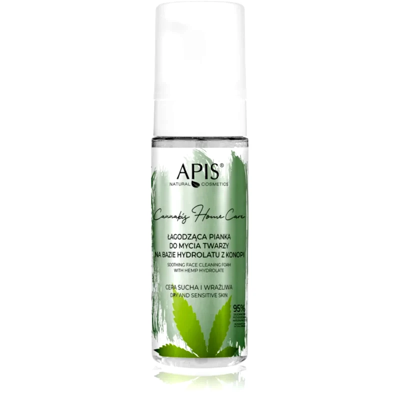 Apis Natural Cosmetics Apis Natural Cosmetics Cannabis Home Care καθαριστικός αφρός για ξηρή και ευαίσθητη επιδερμίδα 150 ml