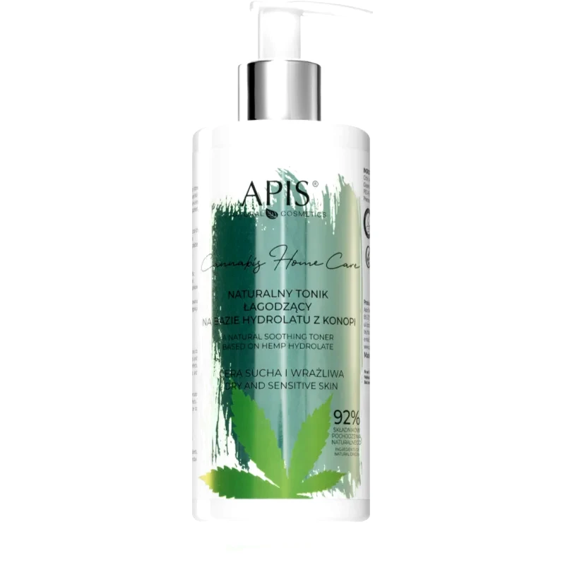 Apis Natural Cosmetics Apis Natural Cosmetics Cannabis Home Care καταπραϋντικό τόνερ για ξηρή και ευαίσθητη επιδερμίδα 300 ml