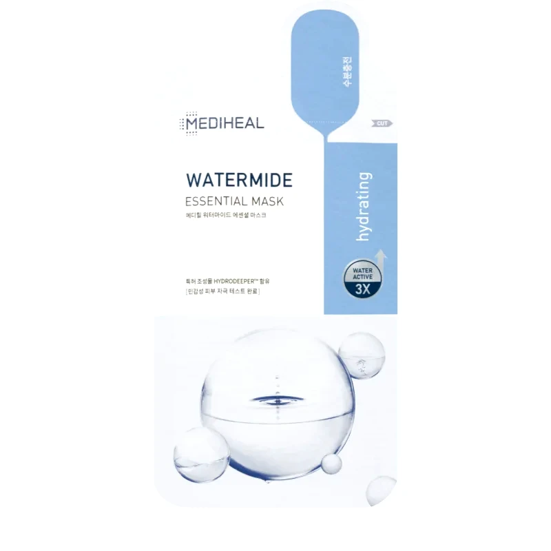 MEDIHEAL MEDIHEAL Essential Mask Watermide υφασμάτινη μάσκα ενυδάτωσης για λαμπρή επιδερμίδα 24 ml