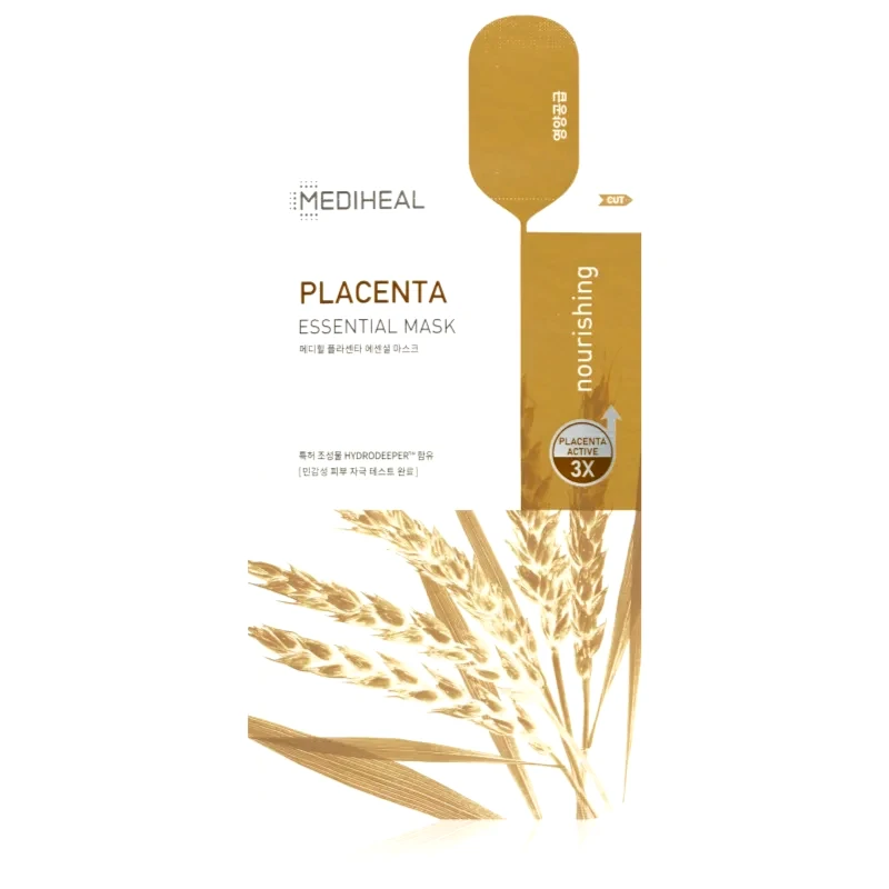 MEDIHEAL MEDIHEAL Essential Mask Placenta υφασμάτινη μάσκα θρέψης 24 ml