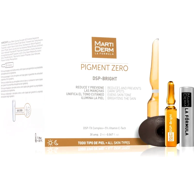 MartiDerm MartiDerm Pigment Zero DSP-BRIGHT Ορός αποχρωματισμού με βιταμίνη C με βιταμίνη C 30x2 ml