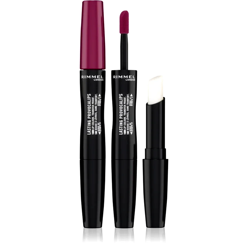 Rimmel Rimmel Lasting Provocalips Double Ended μακράς διαρκείας κραγιόν απόχρωση 440 Maroon Swoon 3,5 γρ