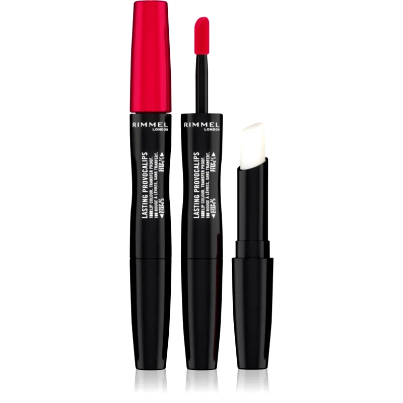 Rimmel Rimmel Lasting Provocalips Double Ended μακράς διαρκείας κραγιόν απόχρωση 500 Kiss The Town Red 3,5 γρ