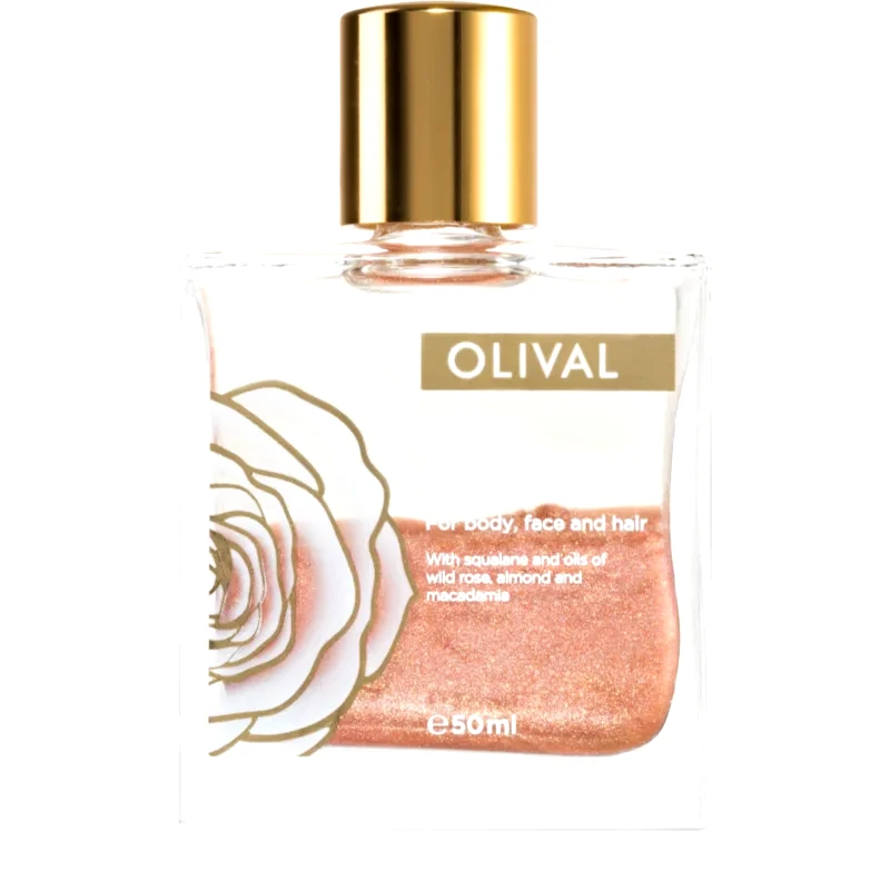 Olival Olival Rose Gold λάδι με στρας Για πρόσωπο, σώμα και μαλλιά 50 ml