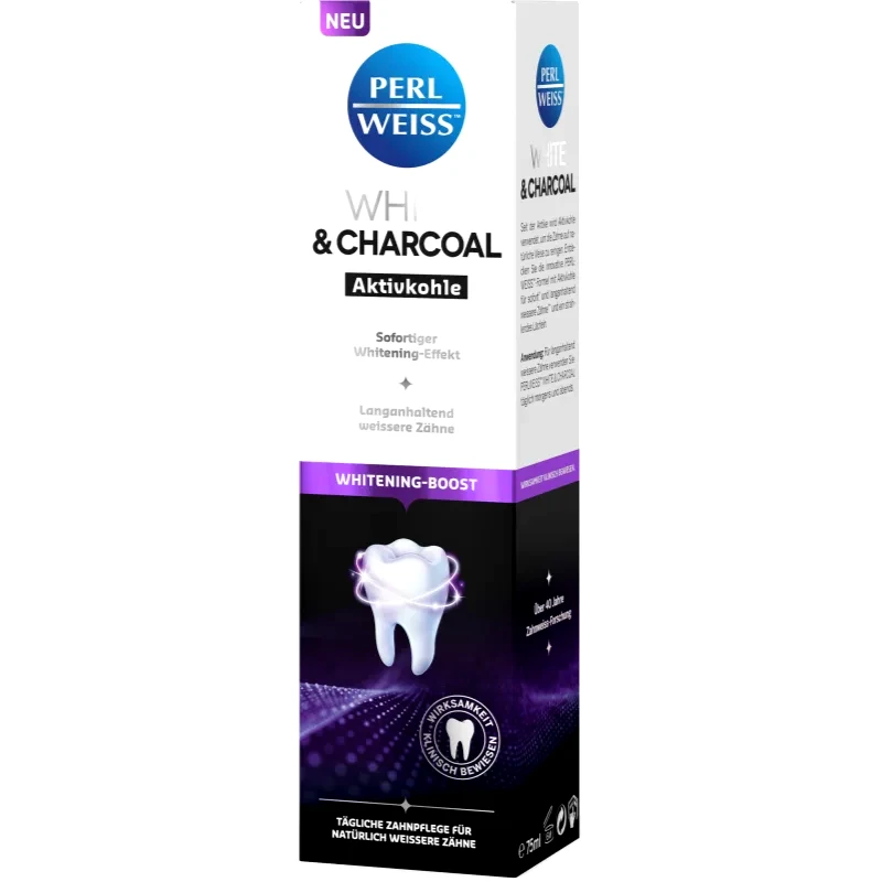Perl Weiss Perl Weiss White & Charcoal λευκαντική οδοντόκρεμα 75 ml