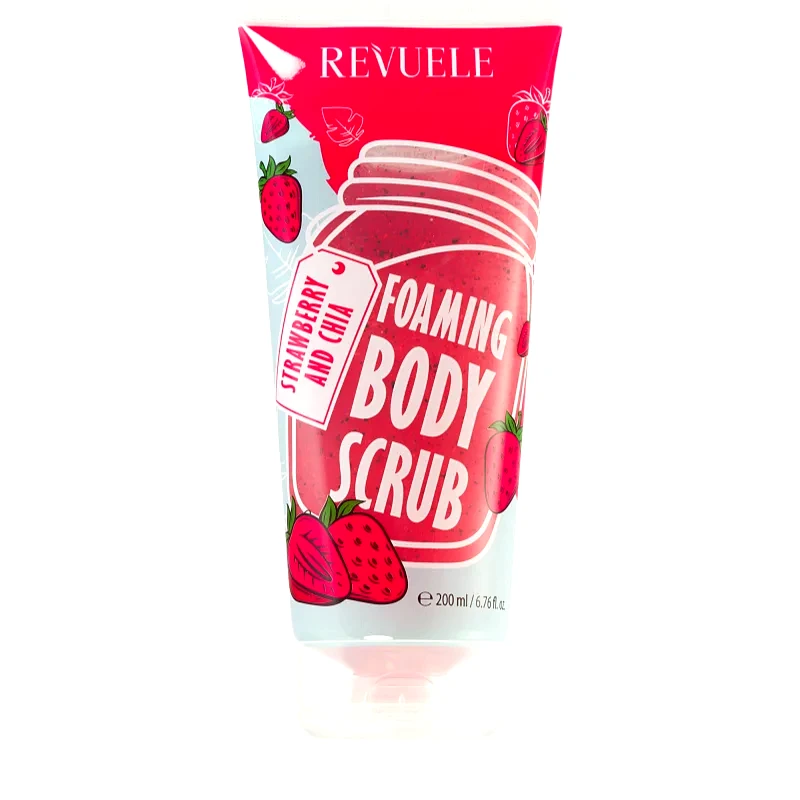Revuele Revuele Foaming Body Scrub Strawberry and Chia ενυδατική απολέπιση σώματος 200 ml