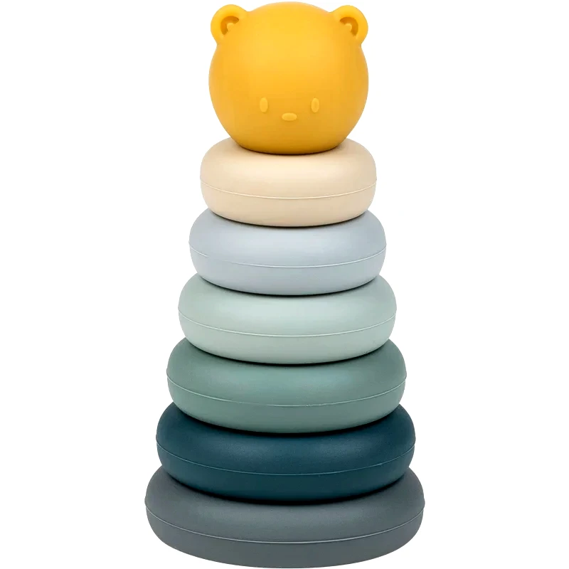 NATTOU NATTOU Stacking Tower πύργος στοίβαξης Green 6 m+ 6 τμχ