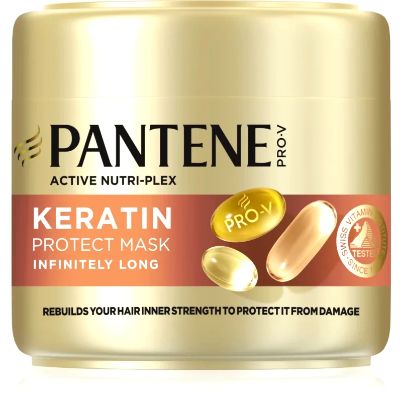 Pantene Pantene Pro-V Active Nutri Plex Infinitely Long μάσκα κερατίνης για ξηρά και κατεστραμμένα μαλλιά 300 ml