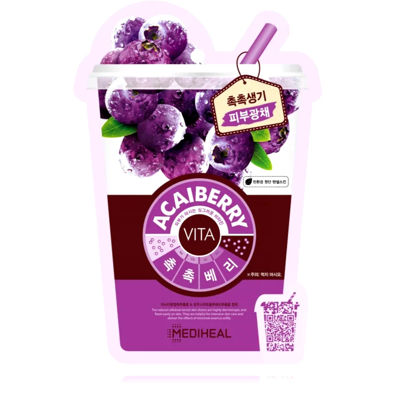 MEDIHEAL MEDIHEAL Vita Mask Acaiberry φύλλο μάσκας με ανθεκτικά αποτελέσματα 20 ml