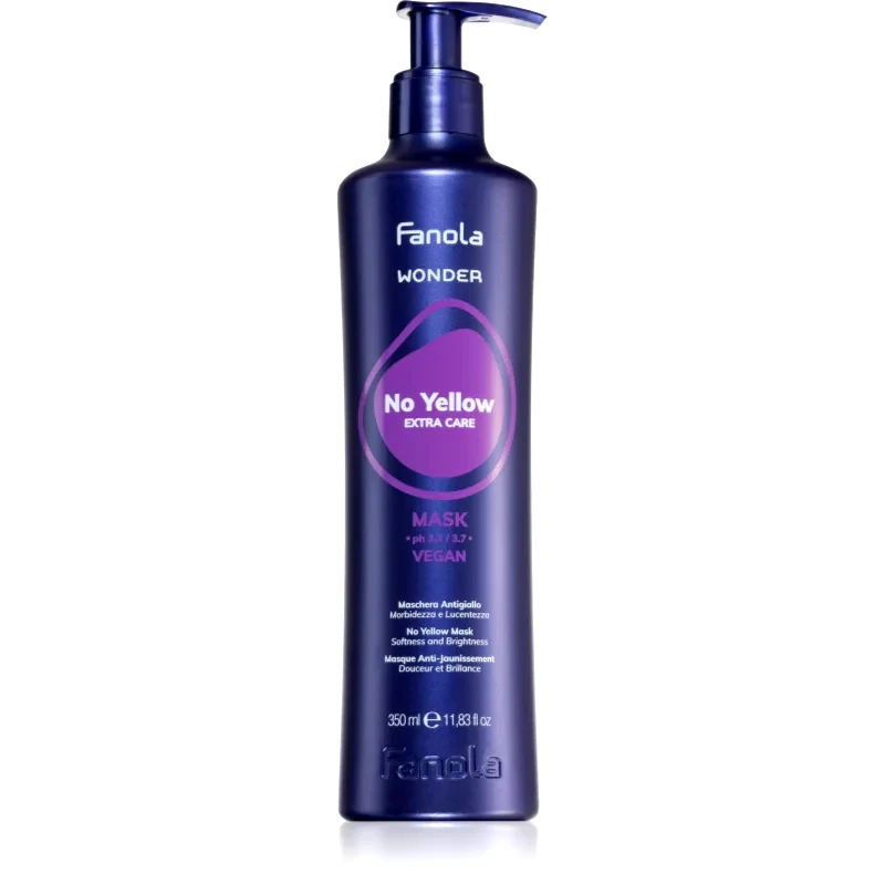 Fanola Fanola Wonder No Yellow Extra Care Mask μάσκα μαλλιών εξουδετέρωση κίτρινων αποχρώσεων 350 μλ