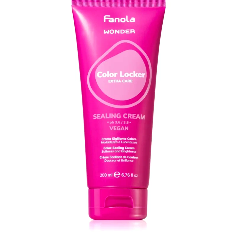 Fanola Fanola Wonder Color Locker Extra Care Sealing Cream λειαντική κρέμα για τα μαλλιά για βαμμένα μαλλιά 200 ml