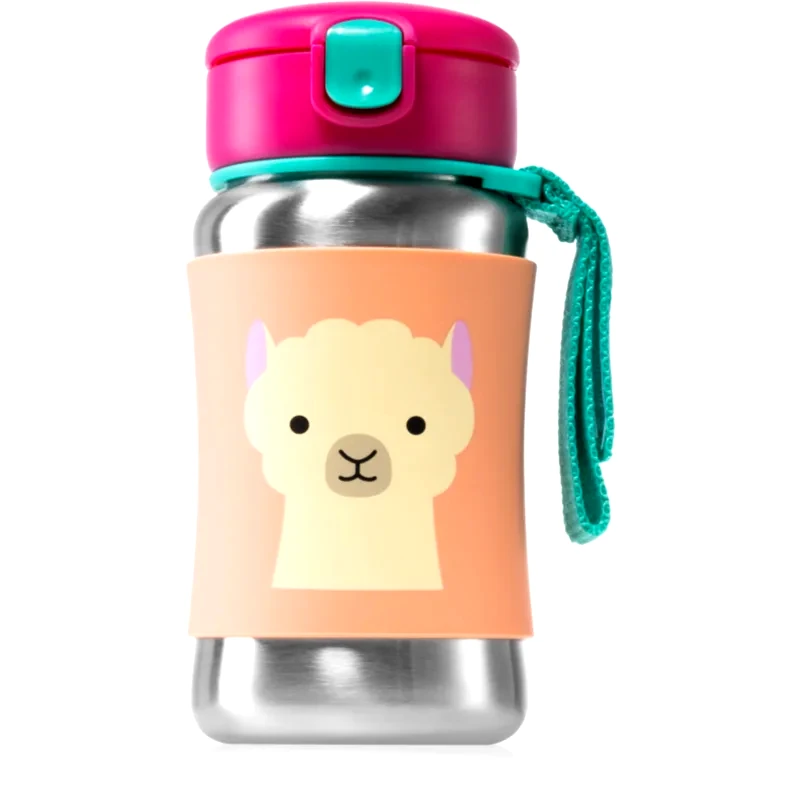 Skip Hop Skip Hop Zoo Llama μπουκάλι νερού με καλαμάκι 12m+ 350 ml