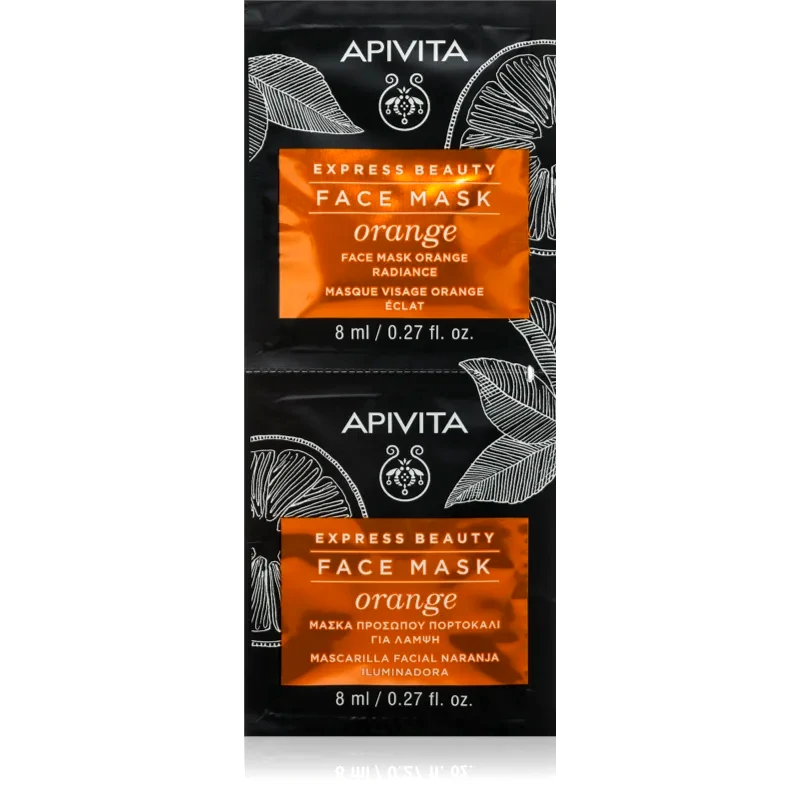 Apivita Apivita Express Beauty Radiance Face mask Orange λαμπρυντική μάσκα Για το πρόσωπο 2x8 ml
