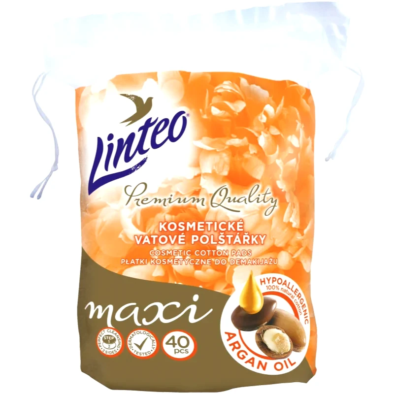 Linteo Linteo Premium Maxi δίσκοι για ντεμακιγιάζ Argan Oil 40 τμχ