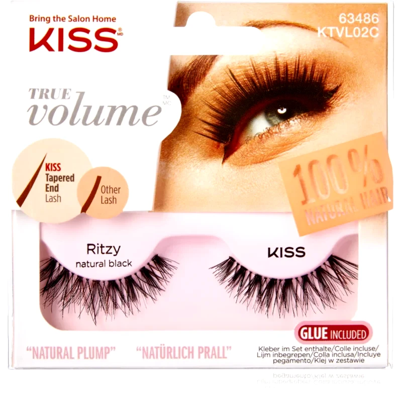 KISS KISS True Volume Ritzy τεχνητές βλεφαρίδες Natural Black 2 τμχ