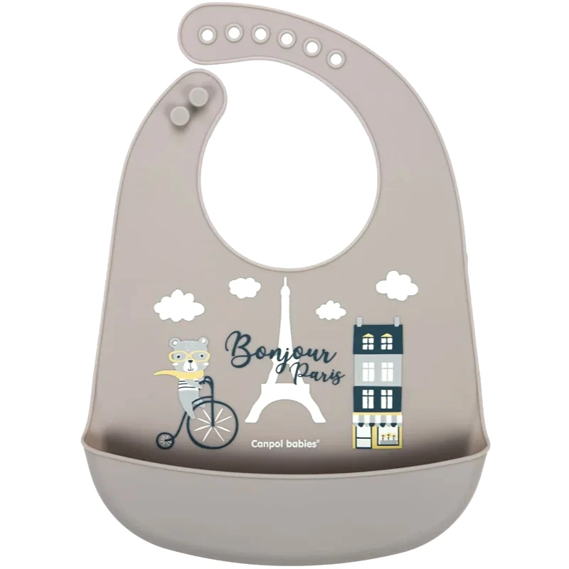 Canpol Babies canpol babies Bonjour Paris Bibs σαλιάρα Beige 1 τμχ