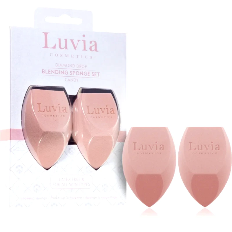 Luvia Cosmetics Luvia Cosmetics Diamond Drop Blending Sponge Set Πολυλειτουργικό σφουγγάρι διπλό χρώμα Candy 2 τμχ