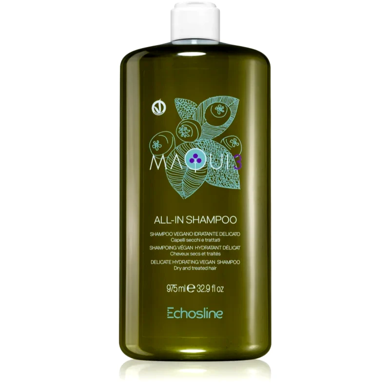 Echosline Echosline Maqui All-In απαλό καθαριστικό σαμπουάν με ενυδατικό αποτέλεσμα 975 μλ