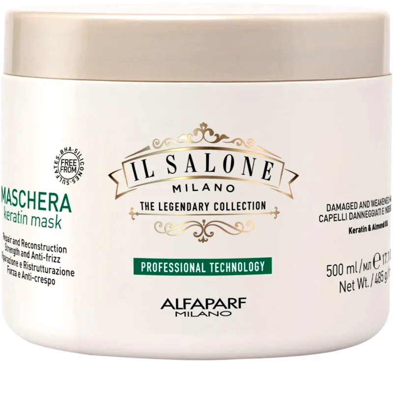 Alfaparf Milano Alfaparf Milano Il Salone Milano Keratin Αναπληρωτική μάσκα για κατεστραμμένα μαλλιά 500 ml