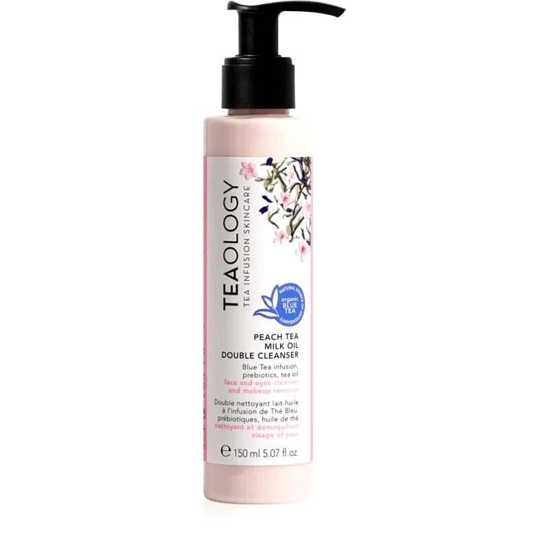 Teaology Teaology Cleansing Peach Tea Milk Oil Double Cleanser γαλάκτωμα ντεμακιγιάζ με έλαιο 150 ml