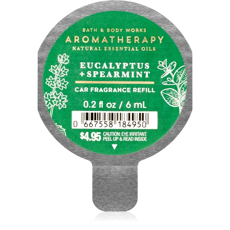 Bath & Body Works Bath & Body Works Eucalyptus Spearmint άρωμα για αυτοκίνητο ανταλλακτικό 6 ml