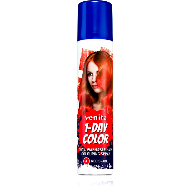 Venita Venita 1-Day Color σπρέι με χρώμα για τα μαλλιά απόχρωση No. 4 - Red Spark 50 ml