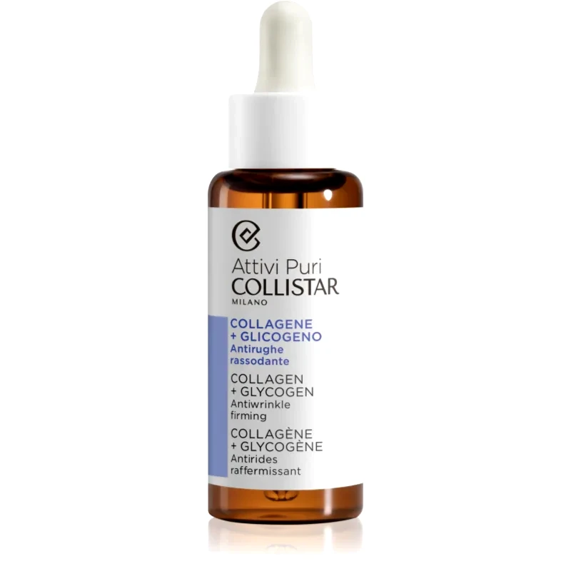 Collistar Collistar Attivi Puri Collagen+Glycogen Antiwrinkle Firming ορός προσώπου για μείωση των σημαδιών της γήρανσης με κολαγόνο 50 ml