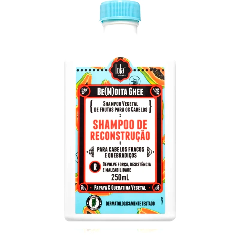 Lola Cosmetics Lola Cosmetics BE(M)DITA GHEE SHAMPOO RECONSTRUÇÃO αναγεννητικό σαμπουάν για αδύναμα μαλλιά 250 ml