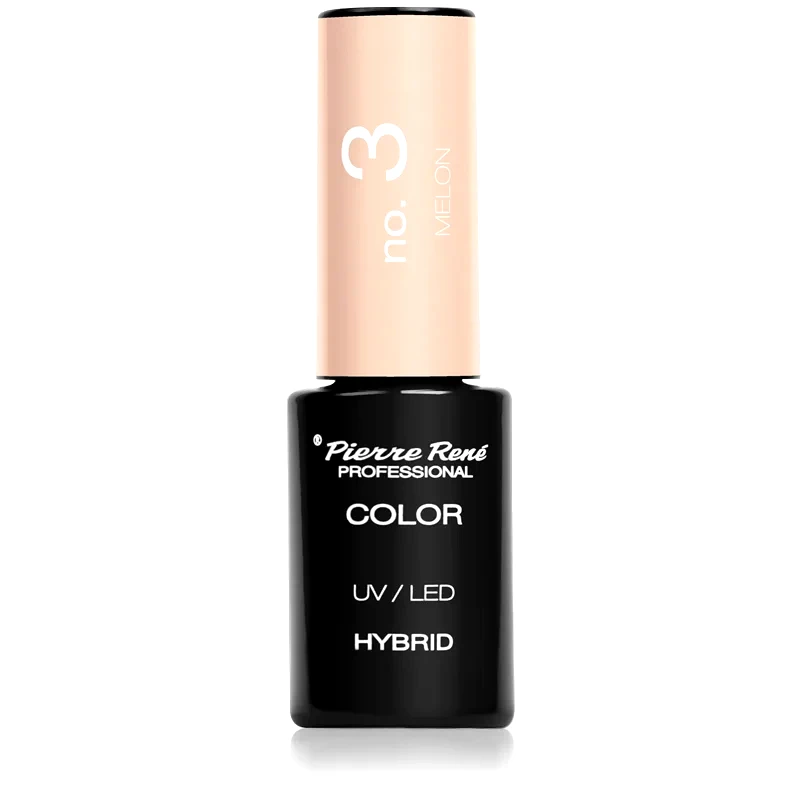 Pierre René Pierre René Nails Hybrid τζελ βερνίκι νυχιών με τη χρήση των UV/LED λαμπτήρων απόχρωση No. 3 Melon 6 ml