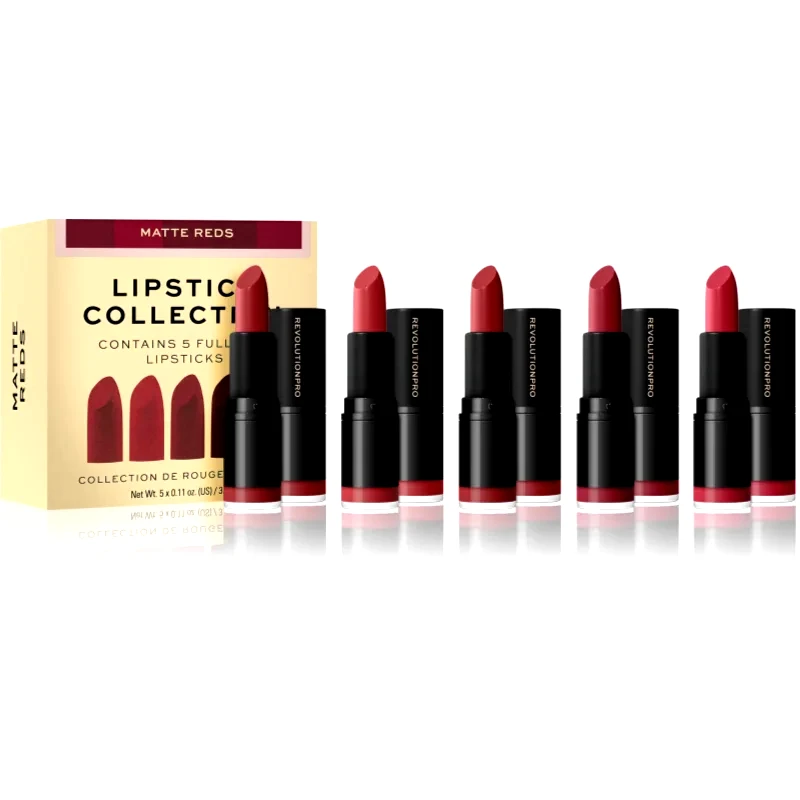 Revolution PRO Revolution PRO Lipstick Collection Σετ κραγιόν απόχρωση Matte Reds 5 τμχ