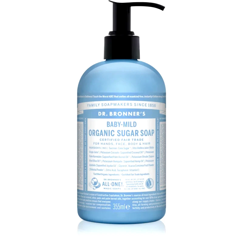 Dr. Bronner’s Dr. Bronner’s Baby-Mild υγρό σαπούνι για σώμα και μαλλιά χωρίς άρωμα 355 ml